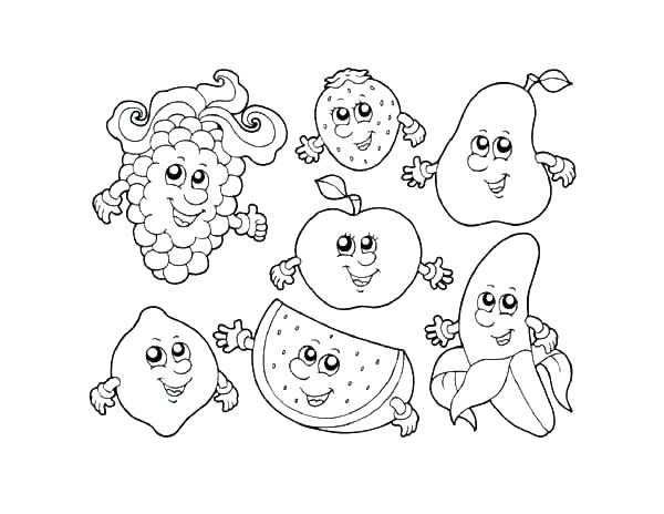 600x464 Grapes Free Coloring Pages How To Draw Fruits Banana Orange Apple