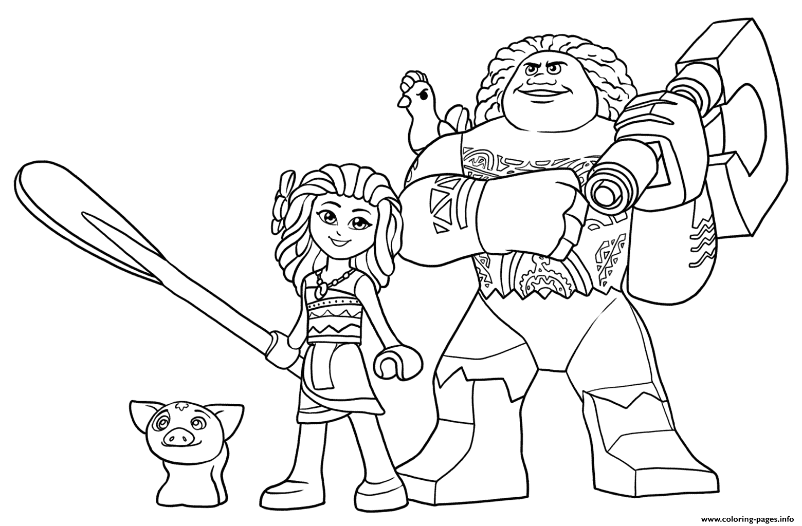 1560x1024 Lego Moana And Maui Coloring Pages Printable