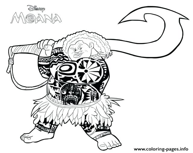 640x509 Moana Coloring Pages Maui And God From Coloring Pages 776