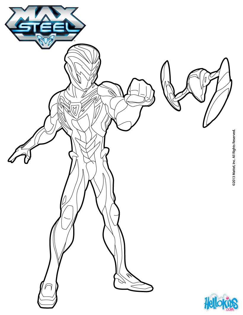 820x1060 Max Steel Standing Coloring Pages