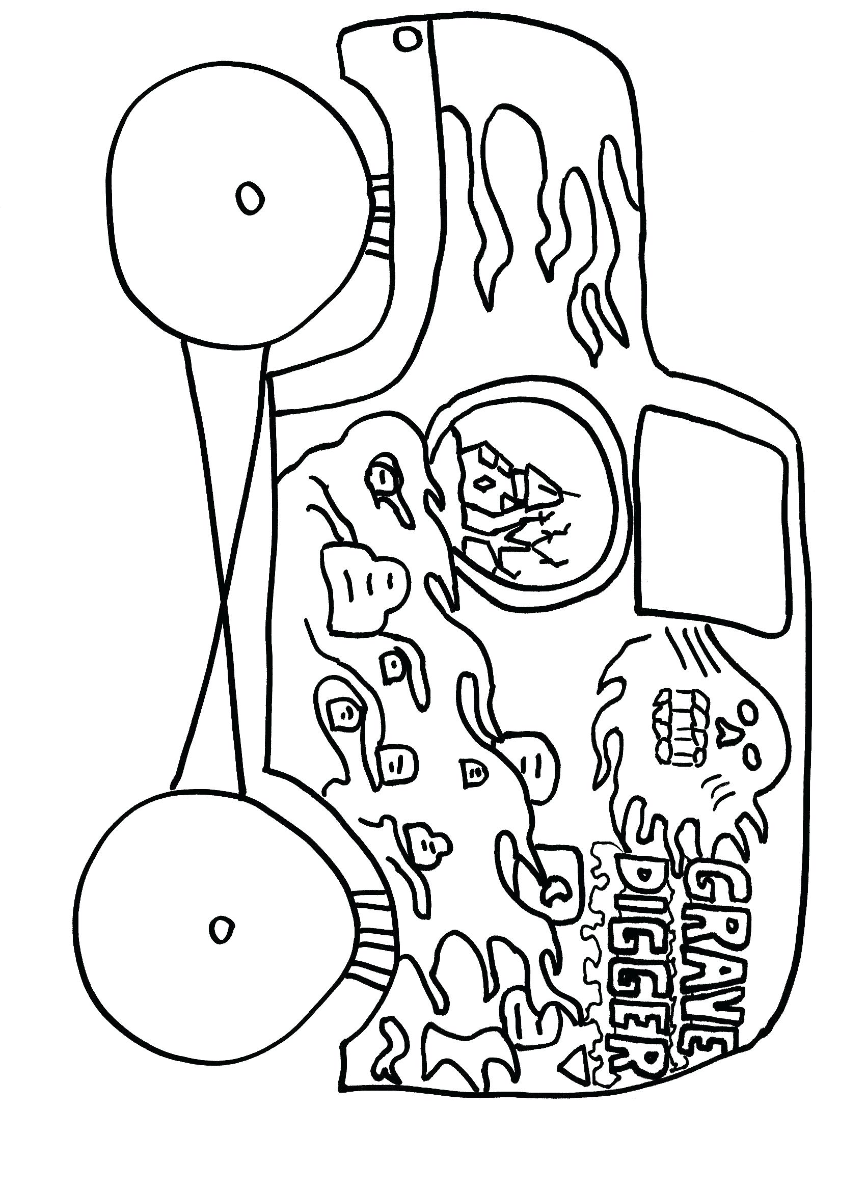1700x2338 Grave Digger Coloring Pages Promising Monster Truck Page Max D