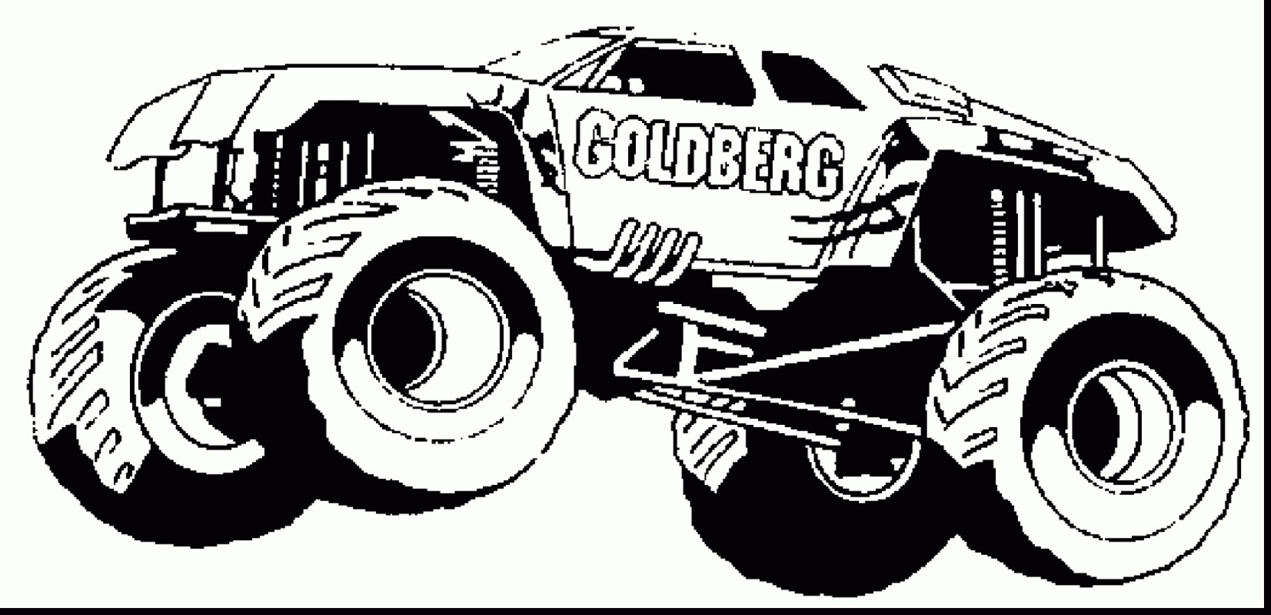 1819x880 Highest Monster Truck Pictures To Print Coloring Pages Max D 1