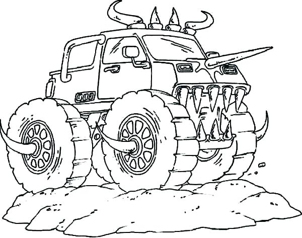 600x473 Monster Truck Box Coloring Page Monster Truck Coloring Pages Max D