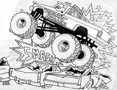 236x182 Monster Truck Coloring Pages Free Printables Pictures To Color