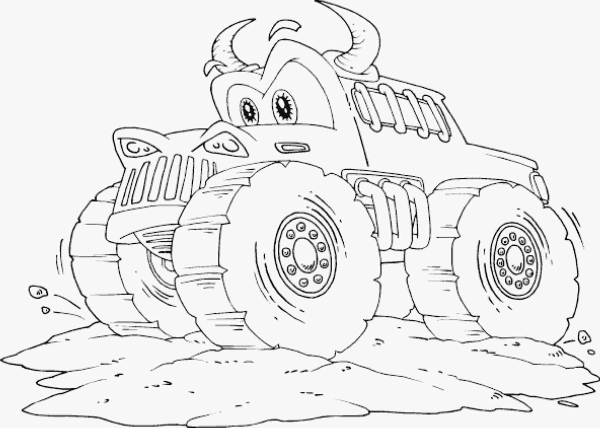 2551x1818 Monster Truck Coloring Pages Drawing With Kids Ribsvigyapan