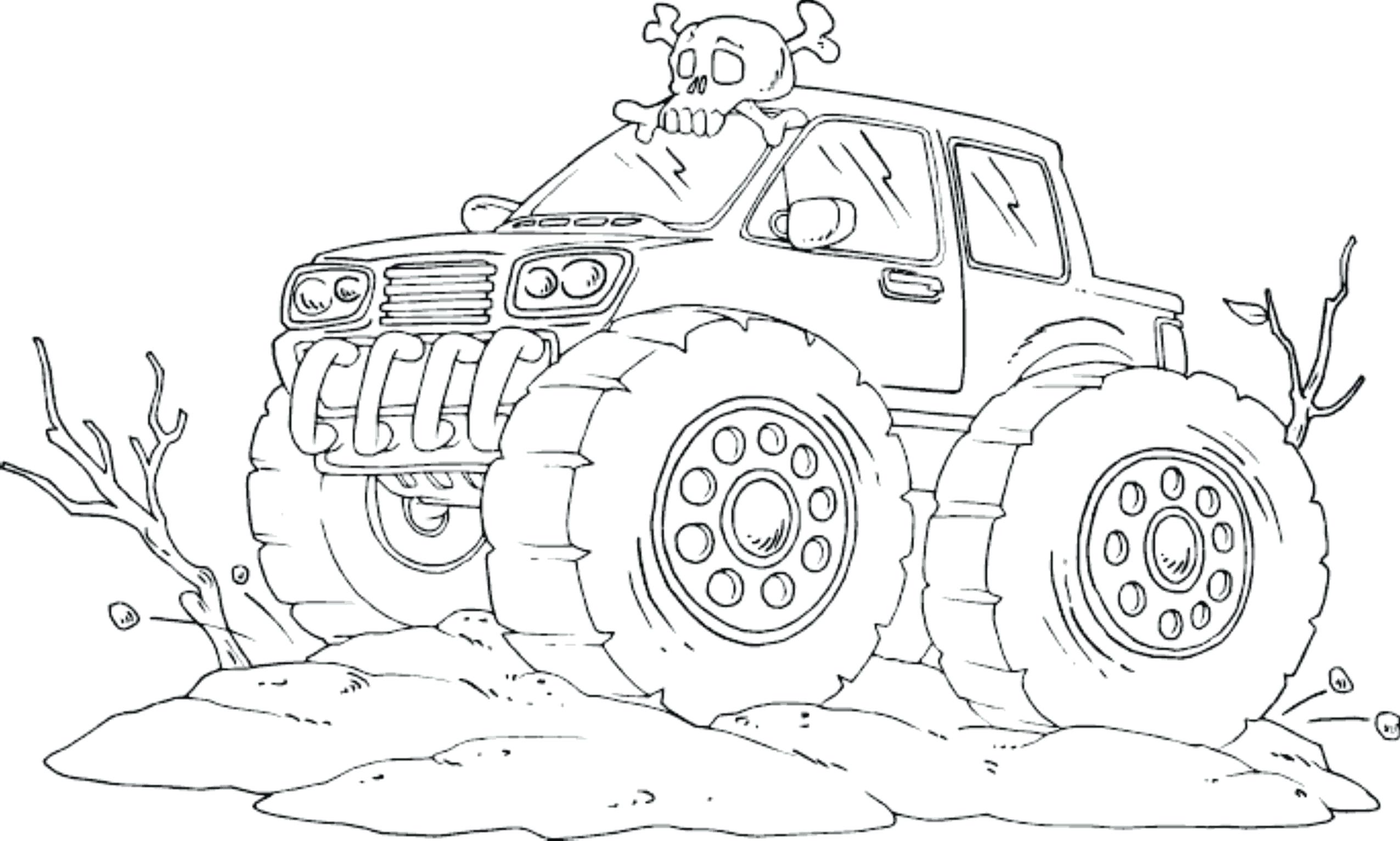 2551x1532 Coloring Page ~ Monster Trucks Coloring Pages Truck All