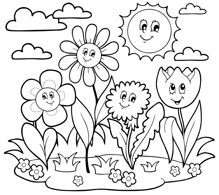 741x660 Free Printable May Coloring Pages (May Day Coloring Pages)