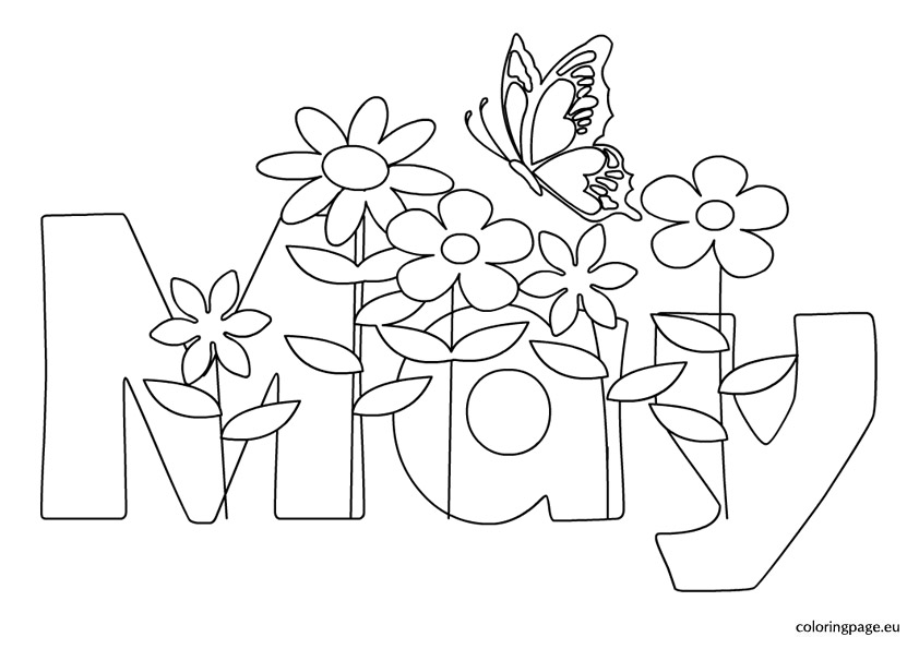 842x595 May Coloring Pages