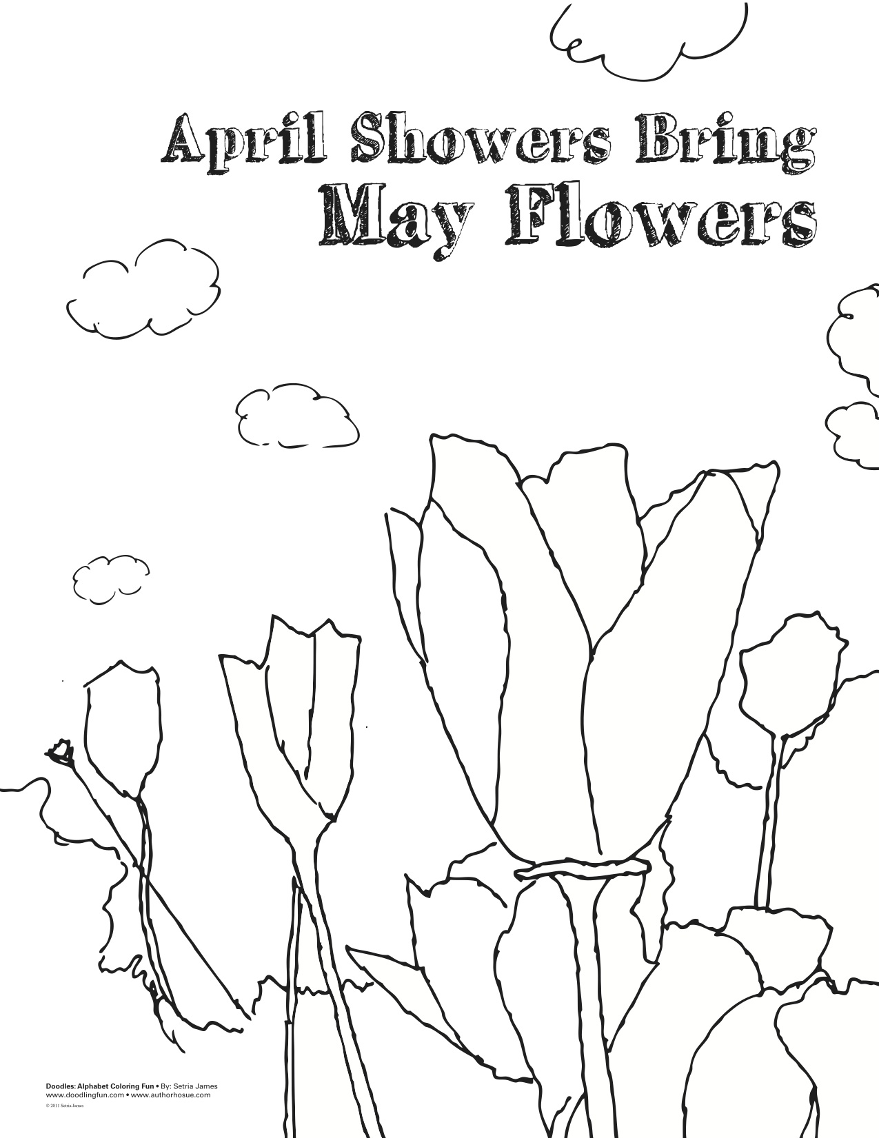 1275x1651 44 April Showers Bring May Flowers Coloring Page, April Showers