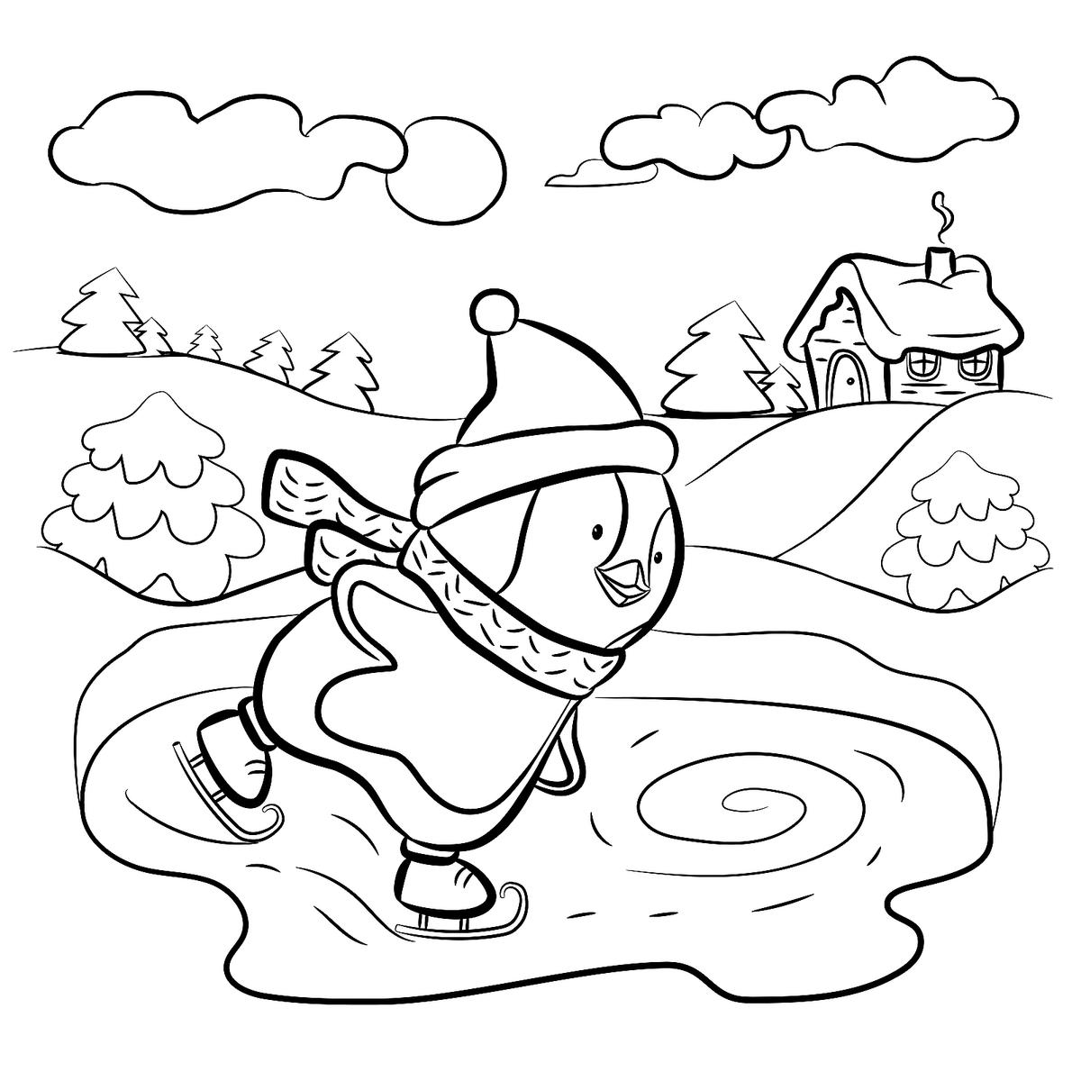1200x1200 Winter Puzzle Amp Coloring Pages Printable Winter Themed Activity