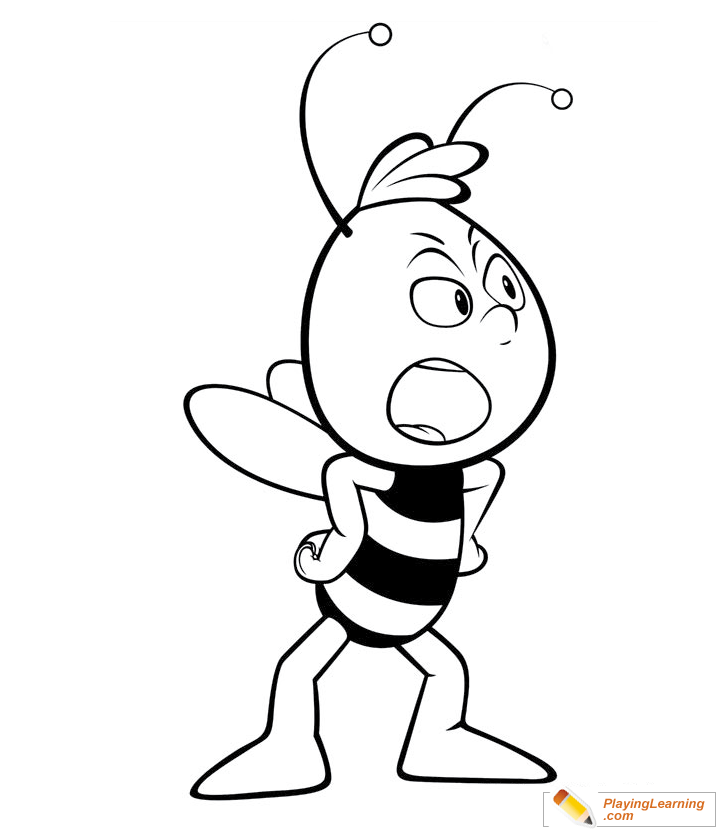720x830 Maya The Bee Coloring Page For Kids