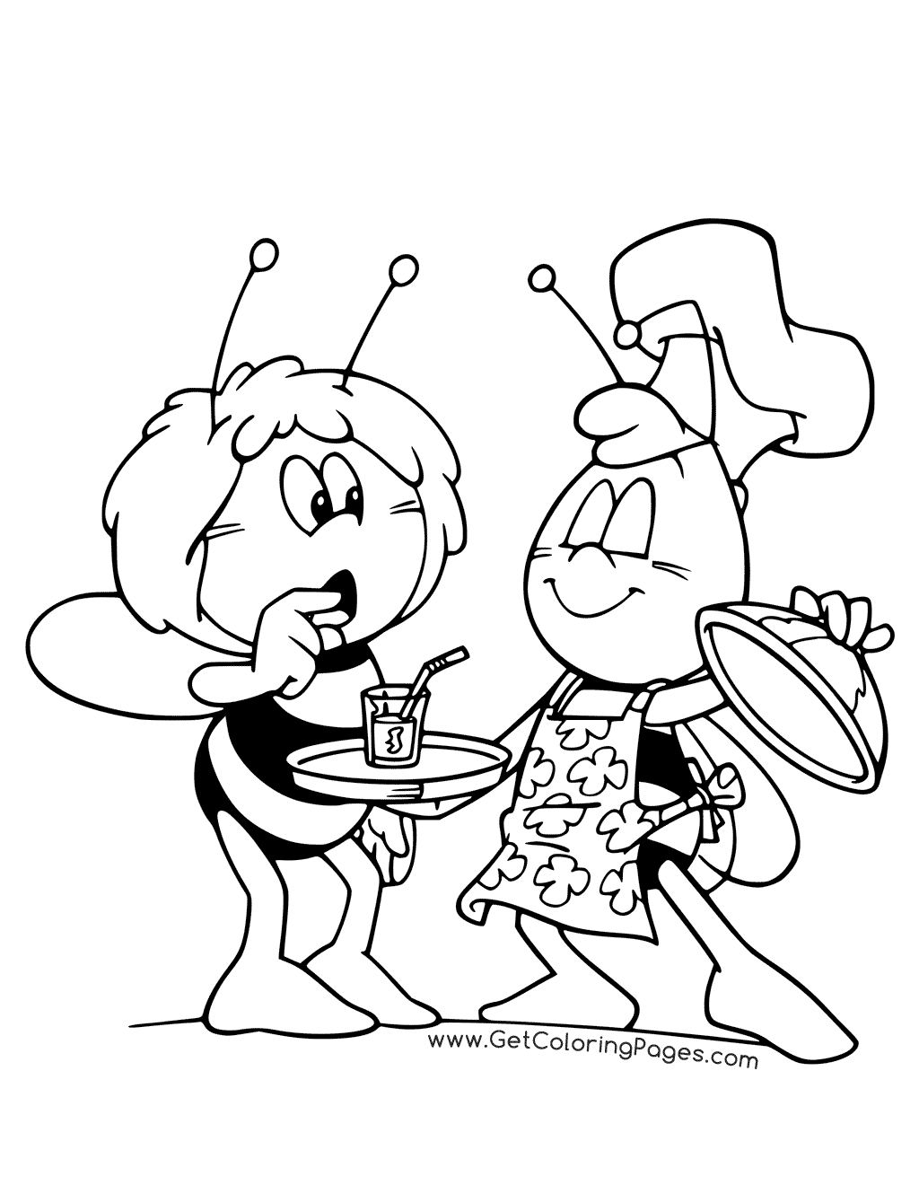 1024x1320 Maya The Bee Coloring Pages