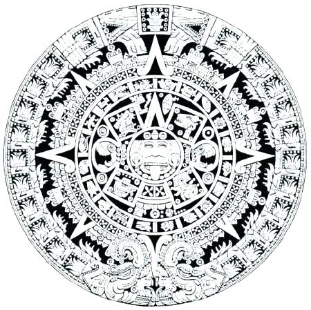 Mayan Calendar Coloring Page