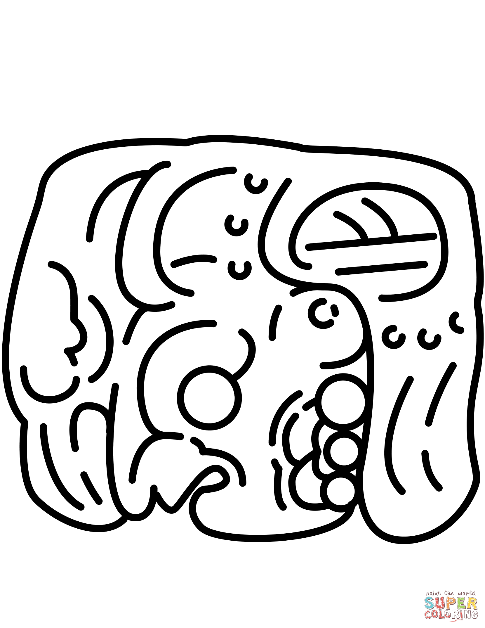 1661x2149 Mayan Calendar Coloring Page New Mayan Glyph Coloring Page