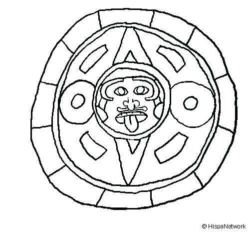 505x470 Coloring Pages Mayan Calendar