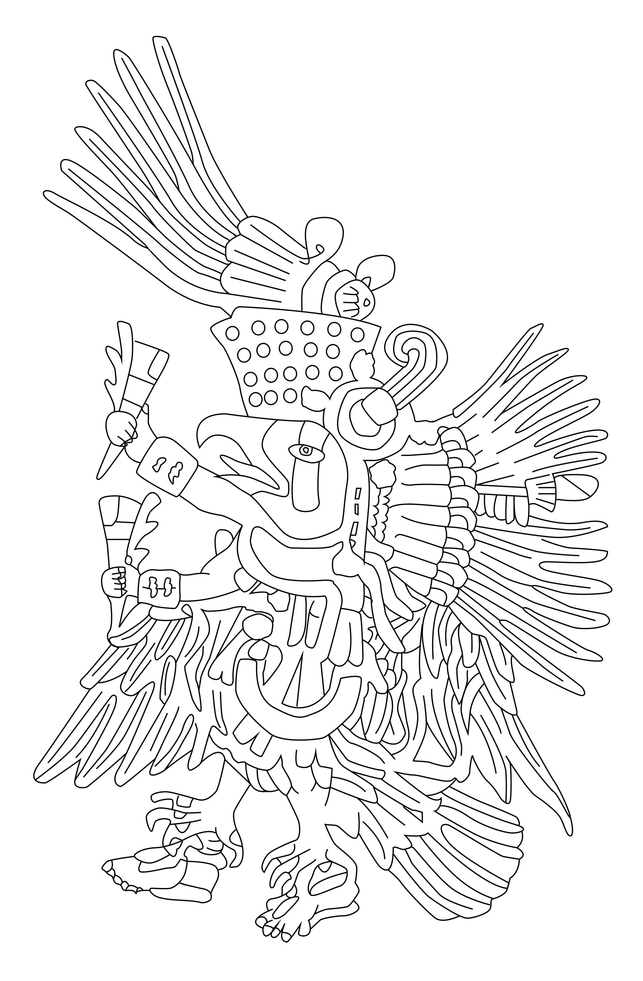 2055x3134 Awesome Free Coloring Page Coloringdult Chief Mayan By Olivier