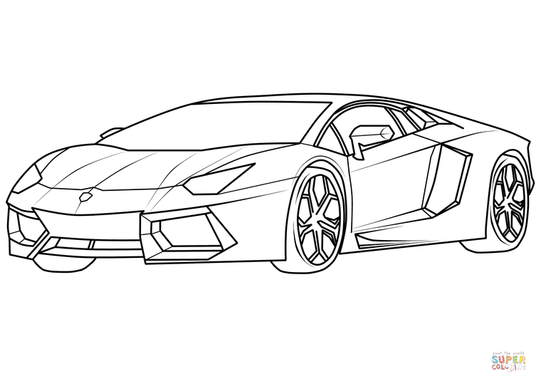 760x542 Lamborghini Aventador By Alfreyindonesia Car Coloring Page