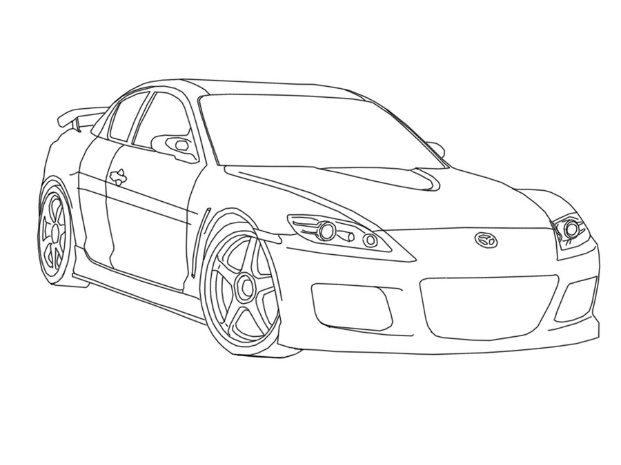 900x675 Mazda Rx8 Drawing
