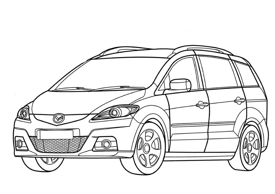 900x636 Coloring Pages Mazda, Printable For Kids Amp Adults, Free