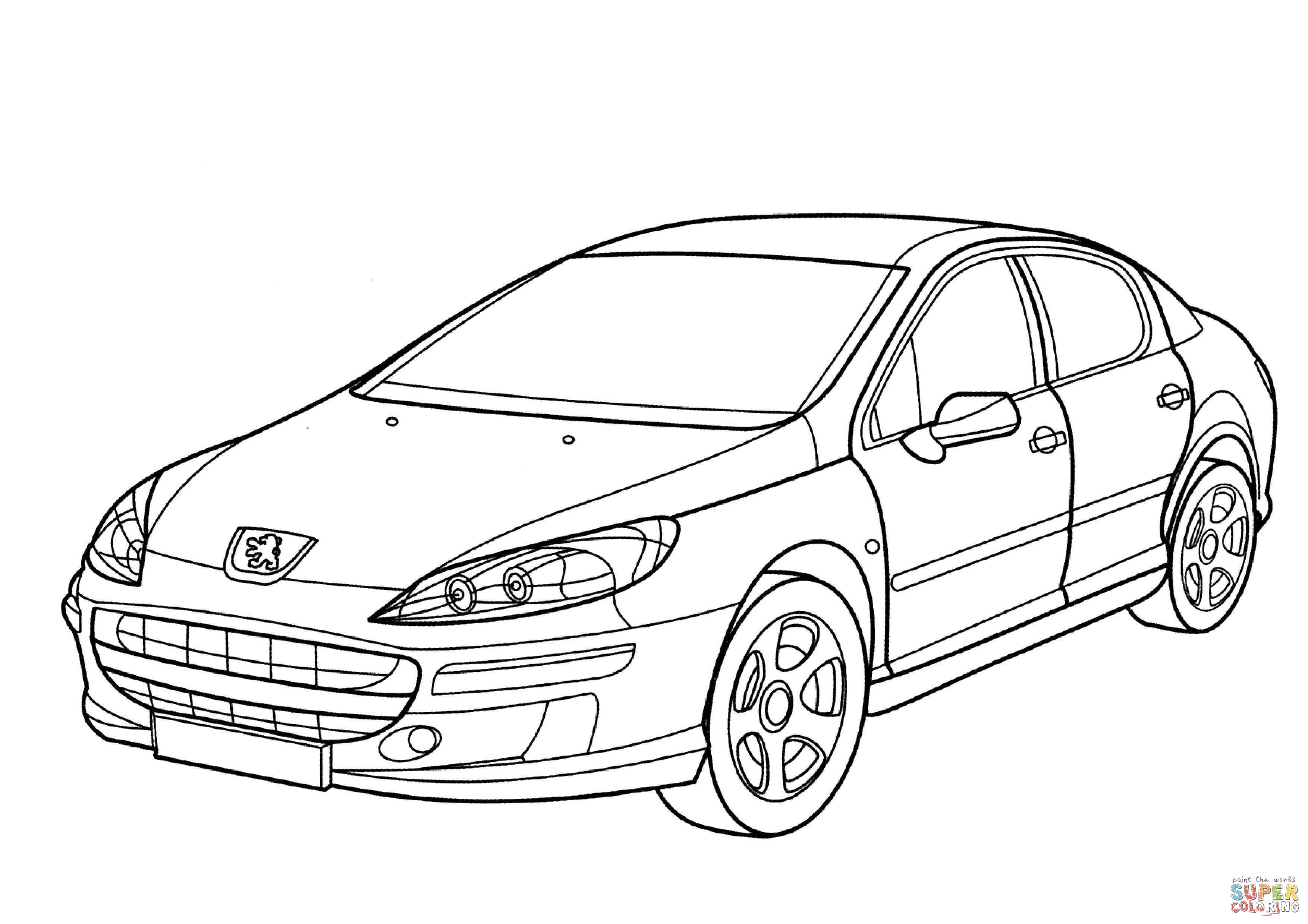 3508x2480 Enormous Subaru Coloring Pages Peugeot 407 Page Free Printable