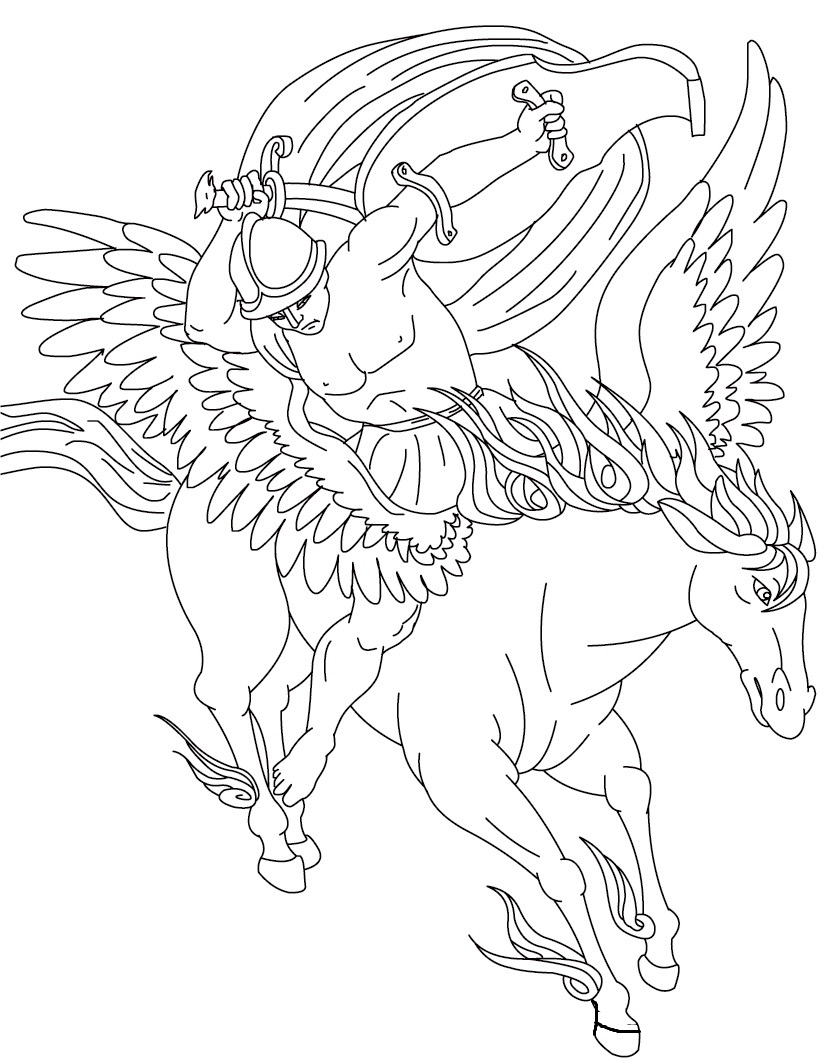 821x1061 Pegasus After Mc Escher Coloring Page And Pictures