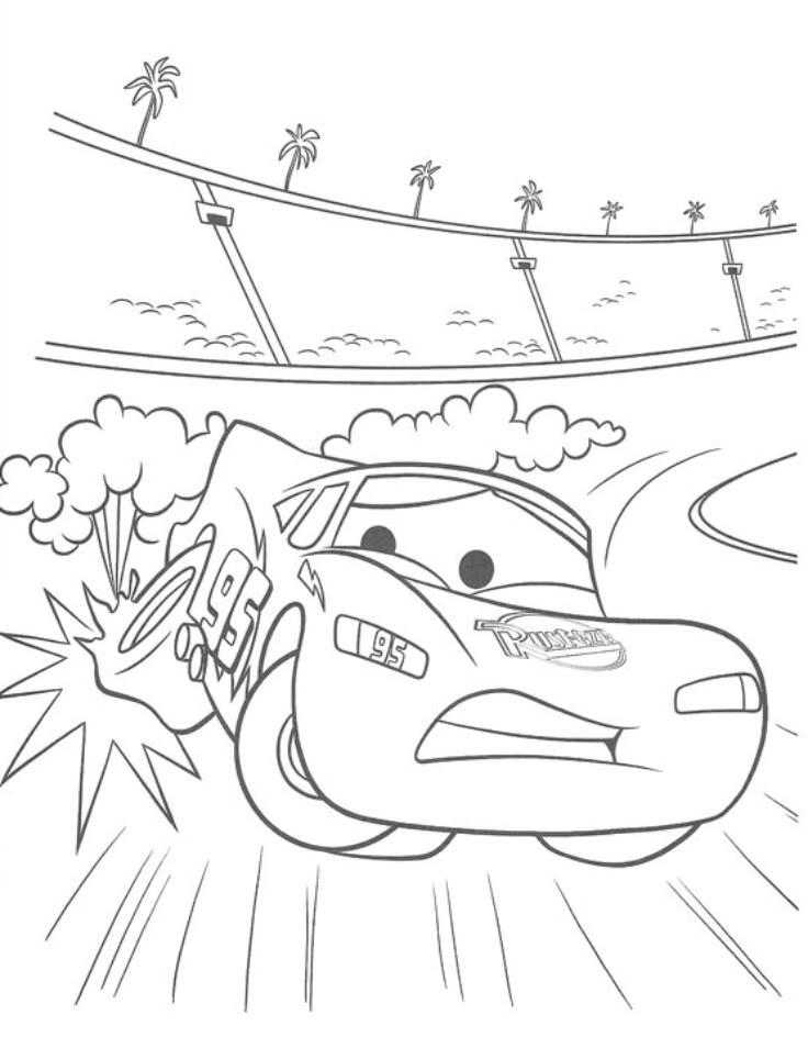 736x944 Lightning Mcqueen Coloring Pages Faster
