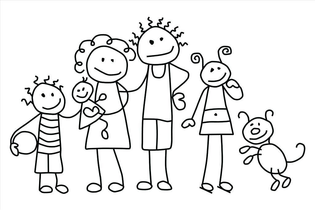 1024x682 Family Coloring Pages Family Coloring Pages Printable Large Size