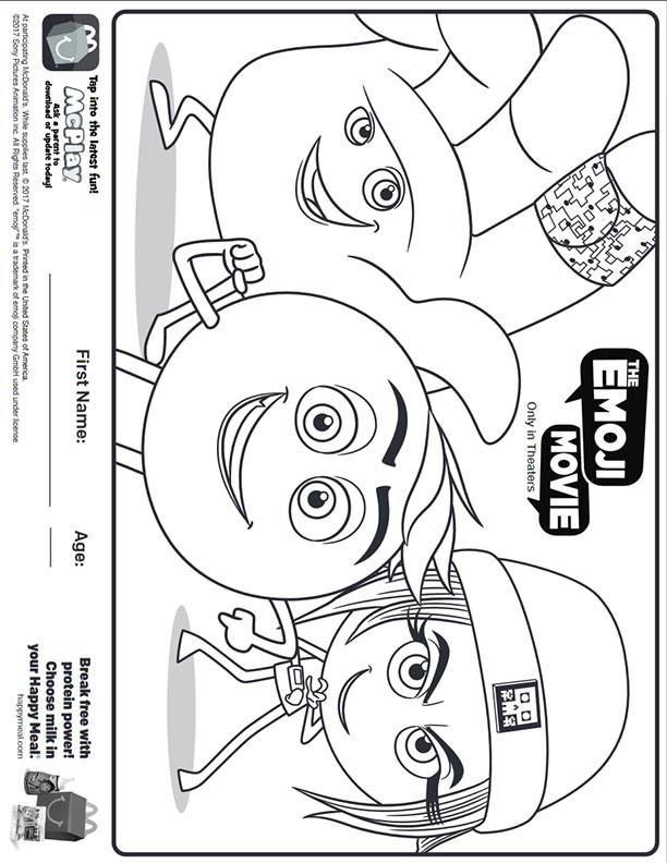 612x792 Happy Meal Coloring Sheets Kids Time
