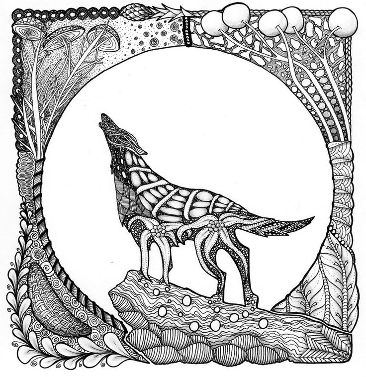 736x758 Coloring Pages Of Wolves