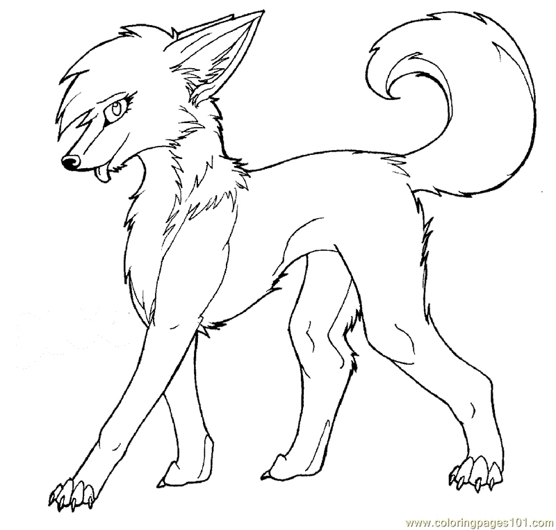 800x763 Anime Wolf Coloring Pages Animal Coloring Pages