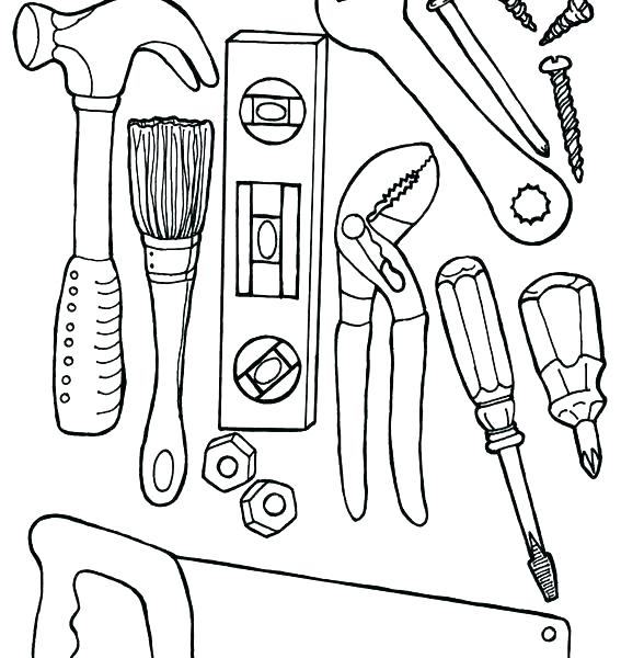 567x600 Tool Coloring Pages Coloring Pages Tools Construction For Girls