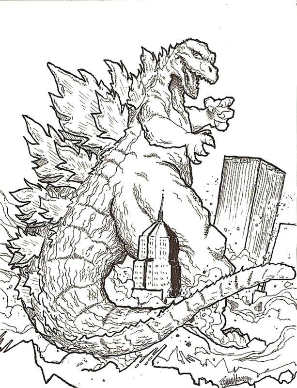 613x800 Godzilla Coloring Pages Big Fat Coloring Pages Easy Coloring