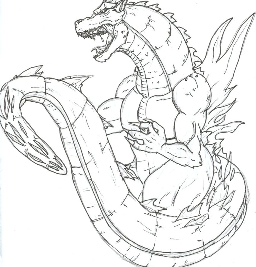 864x900 Adults Godzillaoloring Pages Vs Mothra Muto Space Godzilla