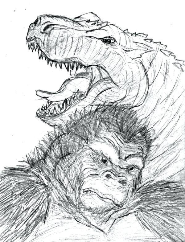 600x785 Godzilla Coloring Pages Coloring Pages With Baby Godzilla Vs