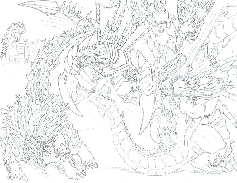 800x616 Godzilla Vs Mechagodzilla Coloring Pages Complete Kids Promo By