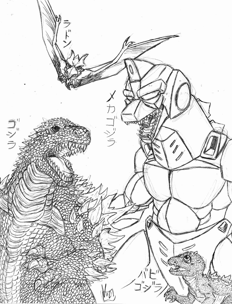 900x1177 Mechagodzilla Coloring Pages Printable Coloring For Kids 2018