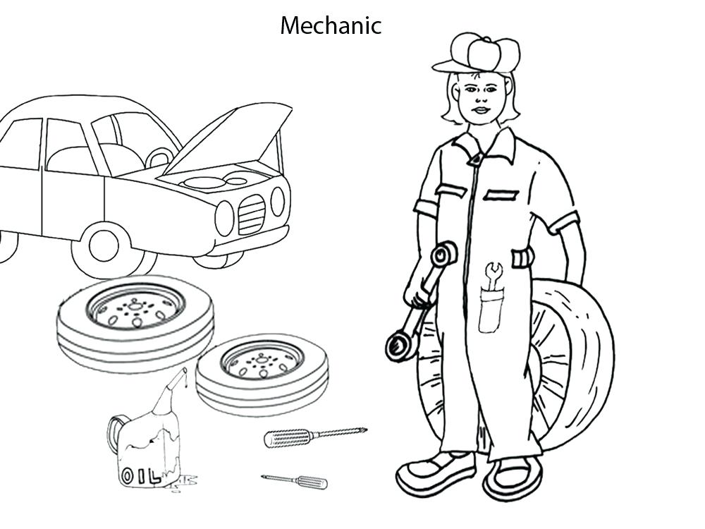 1000x750 Mechanic Coloring Pages Activities For Kids Colouring Pages Car