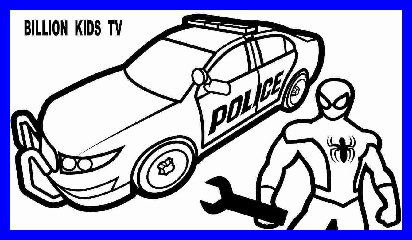 1342x782 Awesome Spiderman Repair New Police Coloring Pages For Kids