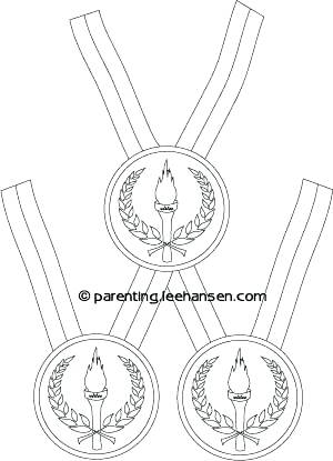 300x415 Olympic Coloring Pages 3 Medals Picture Or Stamp Olympic Gold