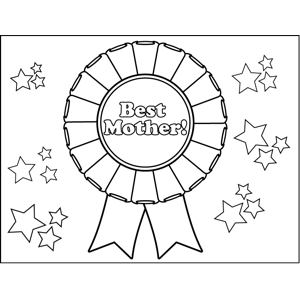300x300 Best Mother Medal Coloring Page