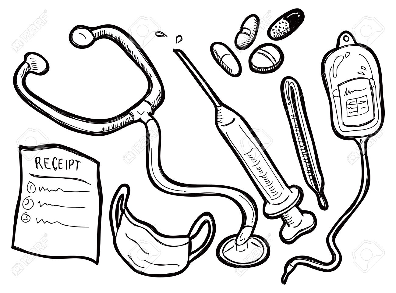 1300x961 Doctor Tools Coloring Pages Of Medical Murderthestout In