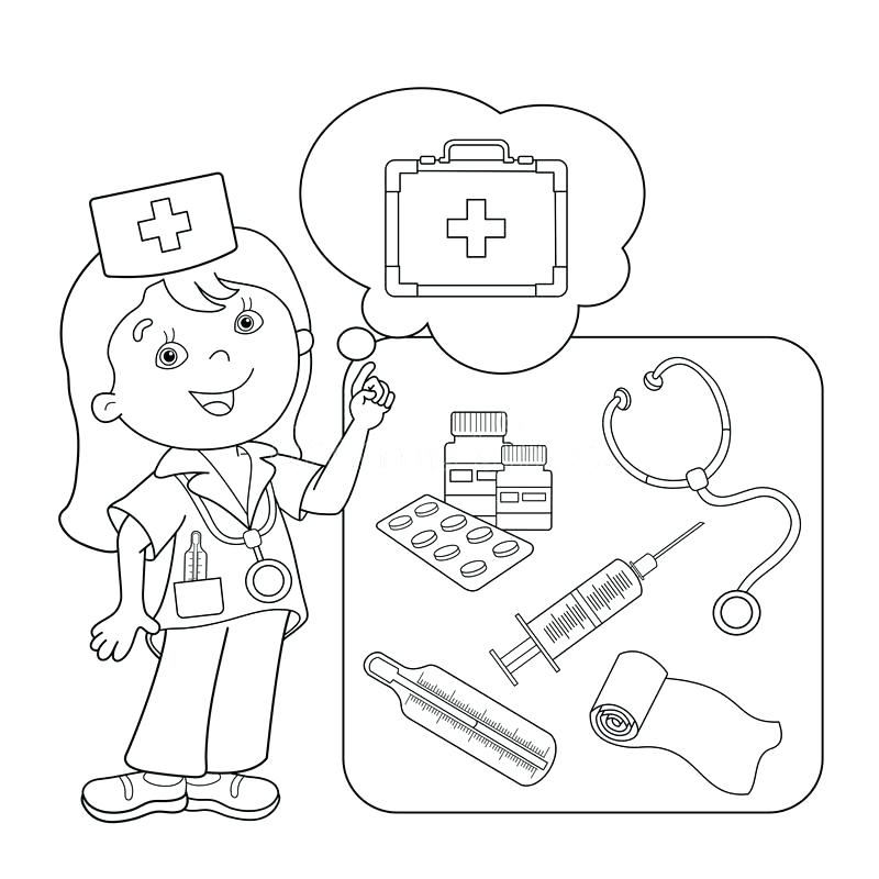 800x800 First Aid Coloring Pages First Aid Kit Is One Of Medical Tools