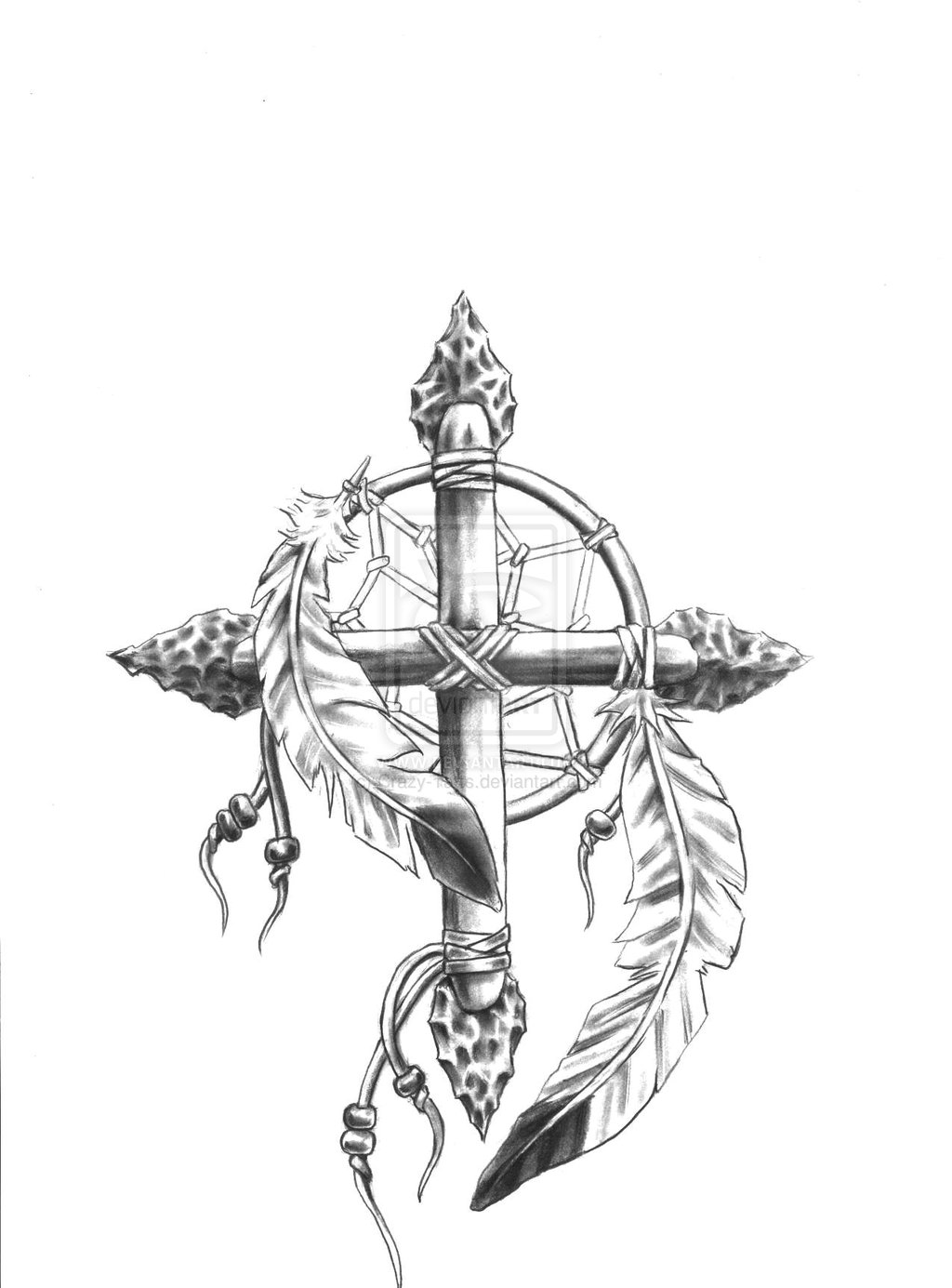 1024x1385 Sketch For Medicine Wheel Cross Dream Catcher Comb By Crazy Tatts