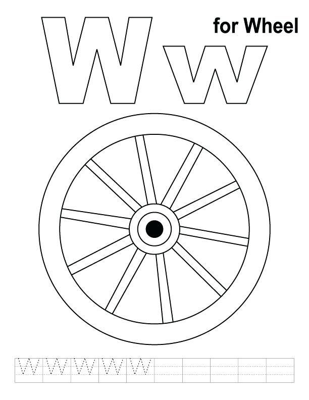 612x792 Wheel Coloring Page W For Wheel Coloring Page With Handwriting