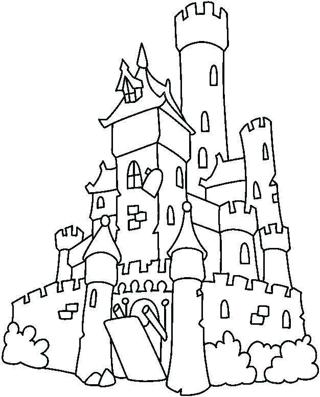 626x775 Sand Castle Coloring Page
