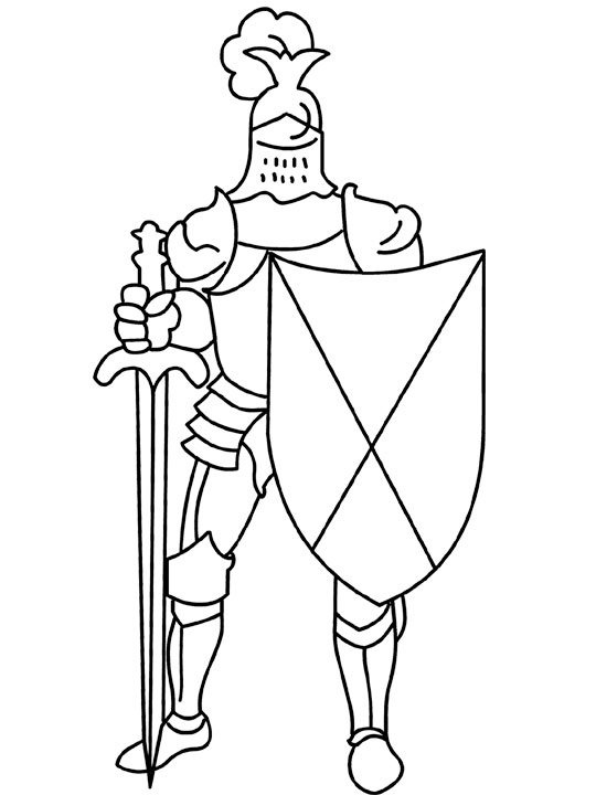 540x720 Medieval Knights Coloring Pages
