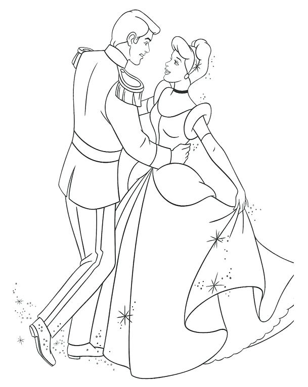 609x766 Prince And Princess Coloring Pages Free