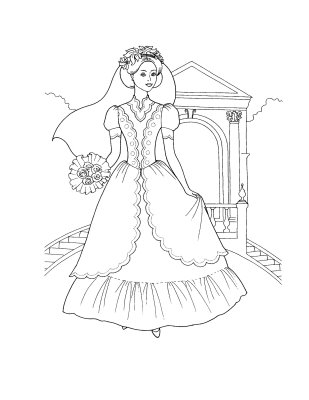 309x400 Jarvis Varnado Wedding Dress Princess Coloring Pages