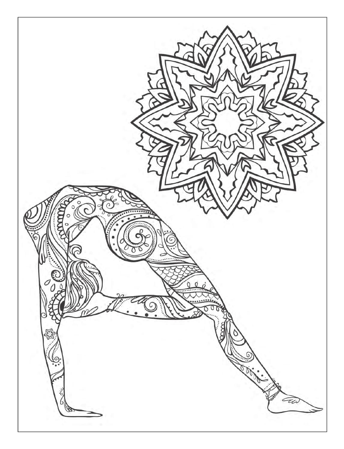 1147x1496 Printable Yoga And Meditation Coloring Book For Adults With Yoga