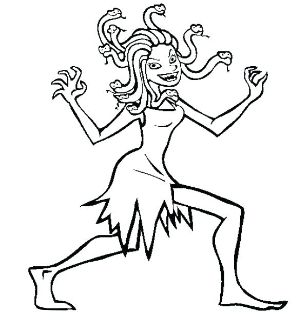 600x612 Medusa Coloring Pages Medusa Free Medusa Coloring Pages